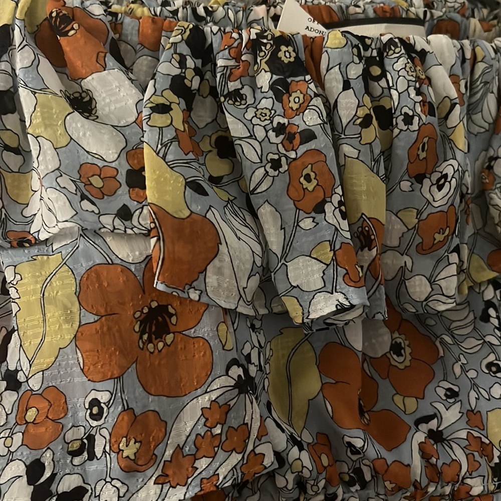 Alexis Adona Floral Off the Shoulder Crop Top - Picture 3 of 7